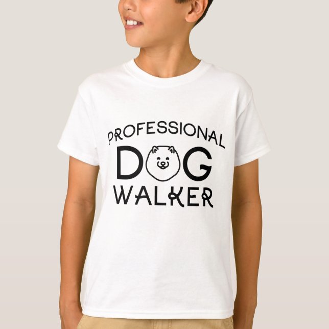 Professional Dog Walker Cute Puppy Pet Lover T-Shirt (Front)
