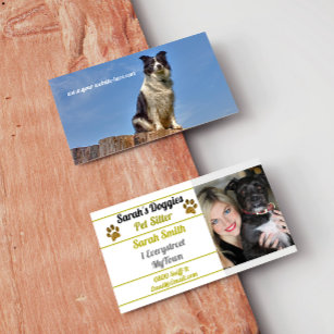 Professional Dog Walker Pet Sitter Business Card