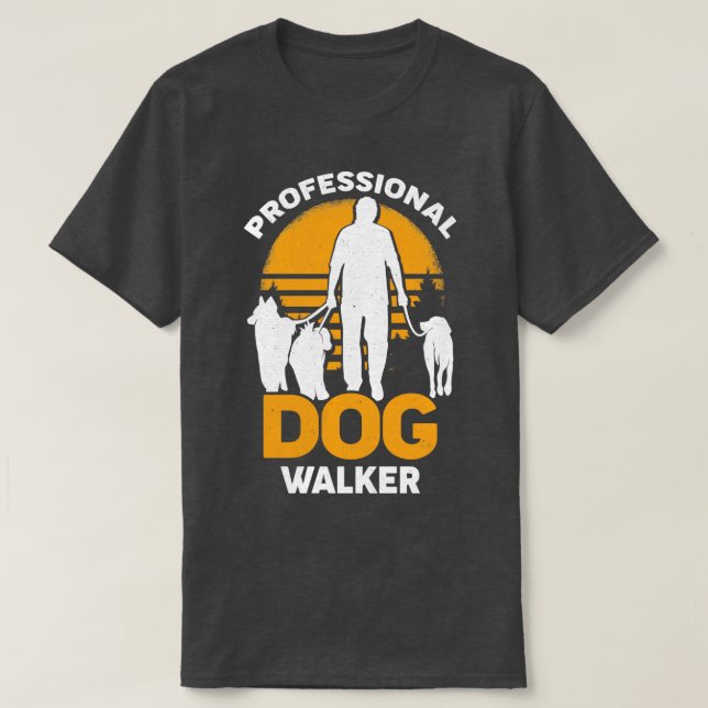 Professional Dog Walker Pet Sitter Gift  T-Shirt (Design Front)