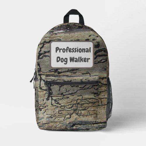 Professional Dog Walker Rustic Pet Animal Care Printed Backpack