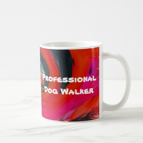 Professional Dog Walker Swirled Tie Dye Pet Sitter Coffee Mug