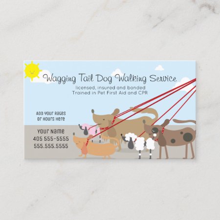 Professional Dog Walking Service Business Business Card