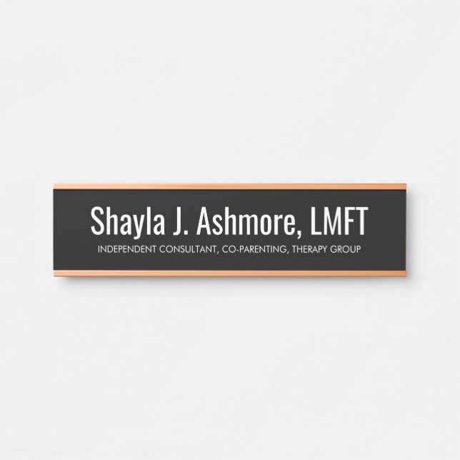 Professional Door Nameplate (Front)