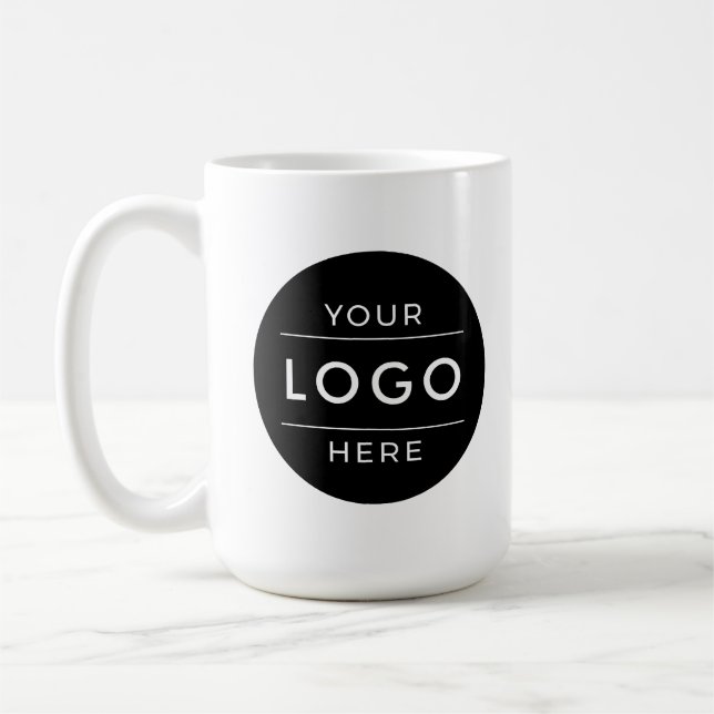 Professional Double-Sided Company Logo Business Coffee Mug (Left)