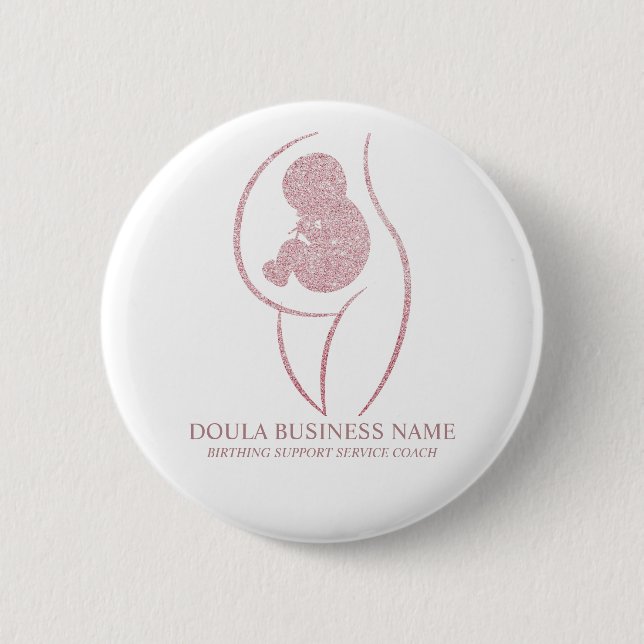 Professional Doula and Pregnancy Nurse Birth Coach Button (Front)