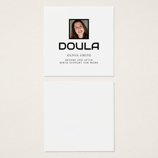 Professional Doula Photo Name Identity Design (Front & Back)