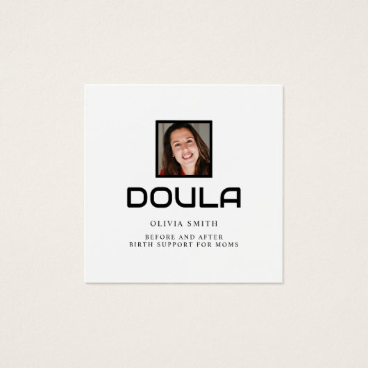 Professional Doula Photo Name Identity Design (Front)