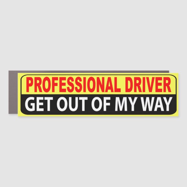 Professional Driver Car Magnet (Front)