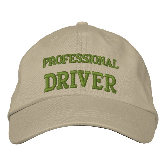 PROFESSIONAL DRIVER EMBROIDERED BASEBALL CAP (Front)