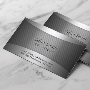 Professional Driver Modern Metal Chauffeur Business Card