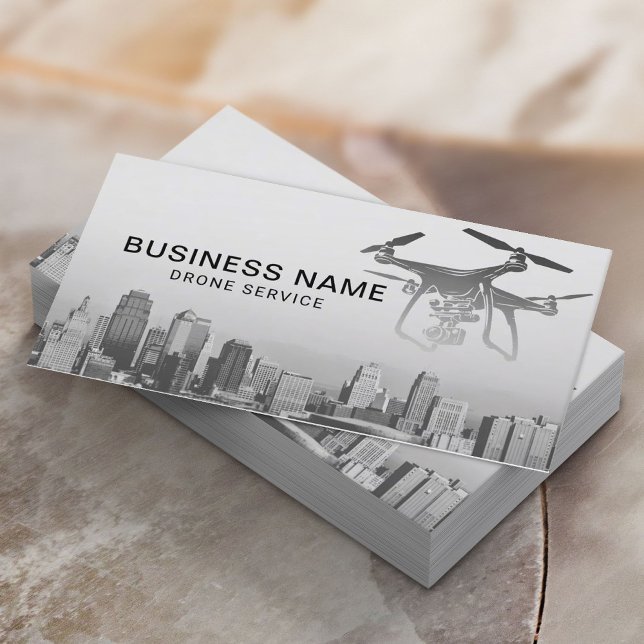Professional Drone Service Aerial Photography Business Card (Creator Uploaded)