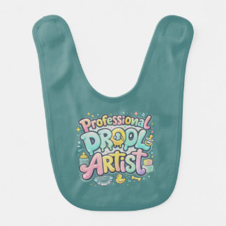 Professional drool artist funny  baby bib