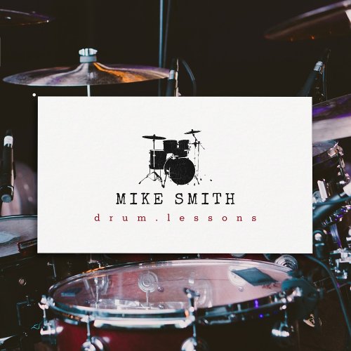 professional drum teacher  drummer business card