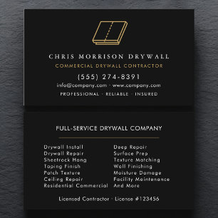 Professional Drywall Contractor Business Card