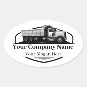 Professional Dump Truck Hauling Company  Oval Sticker