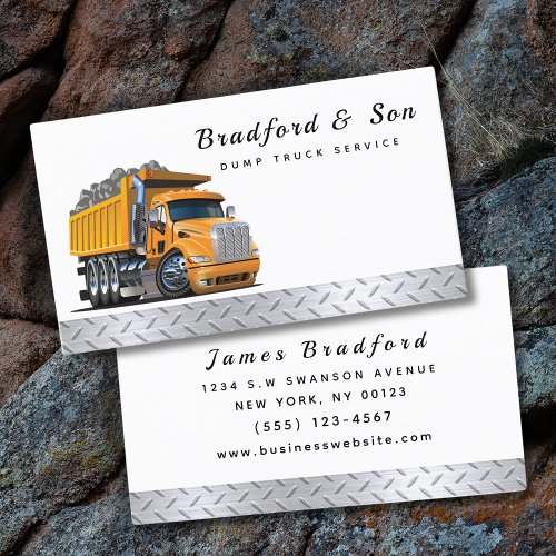 Professional Dump Truck Service Company Business Card