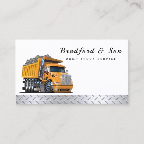 Professional Dump Truck Service Company Business Card