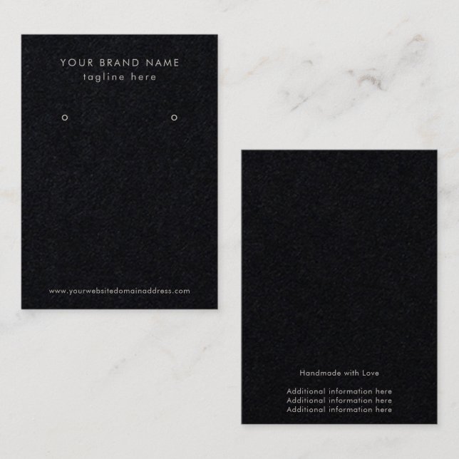 Professional Earring Display Business Card (Front/Back)