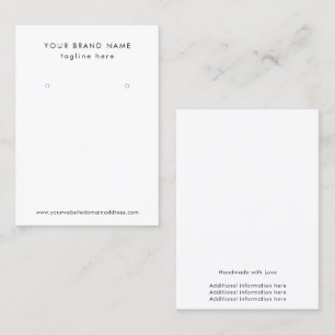 Professional Earring Display Business Card