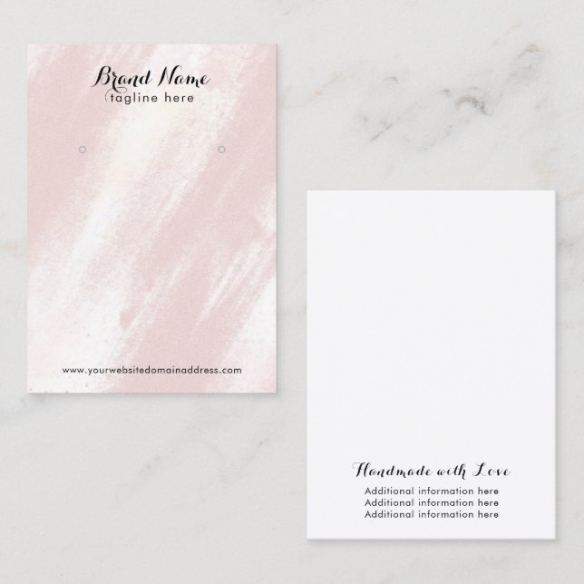 Professional Earring Display Business Card (Front/Back)