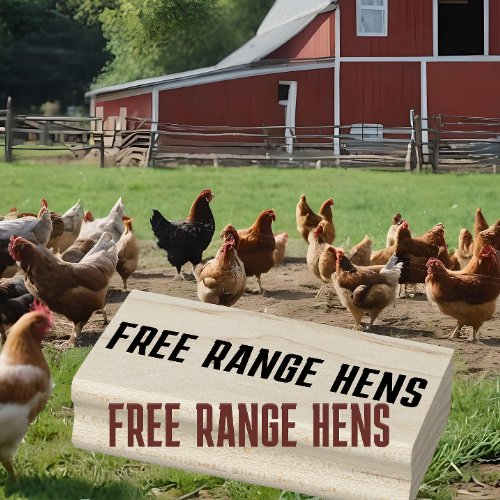 Professional Egg Carton Stamp FREE RANGE HENS