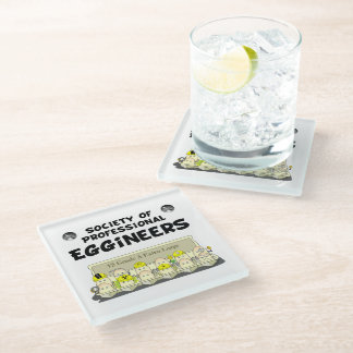 Professional Eggineers Glass Coaster