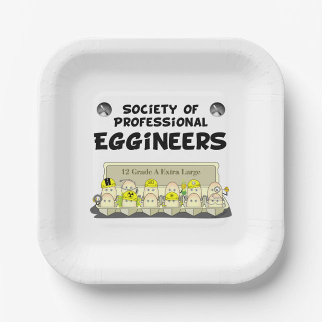 Professional Eggineers Paper Plates (Front)