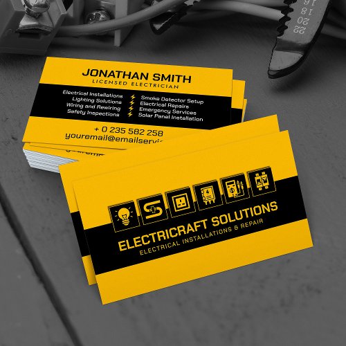 Professional Electrical Contractor _ Electrician Business Card