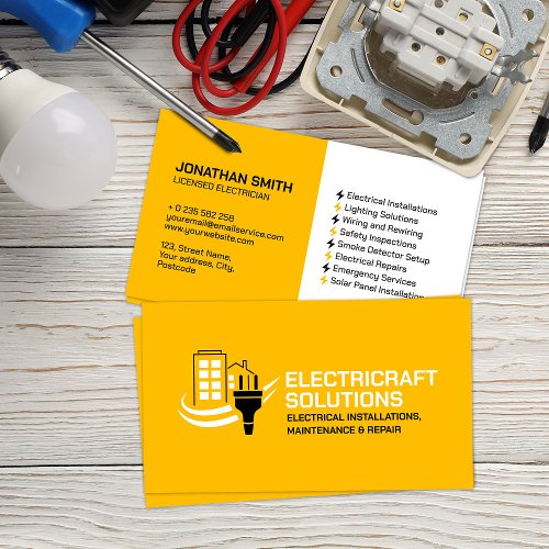 Professional Electrical Contractor _ Electrician Business Card