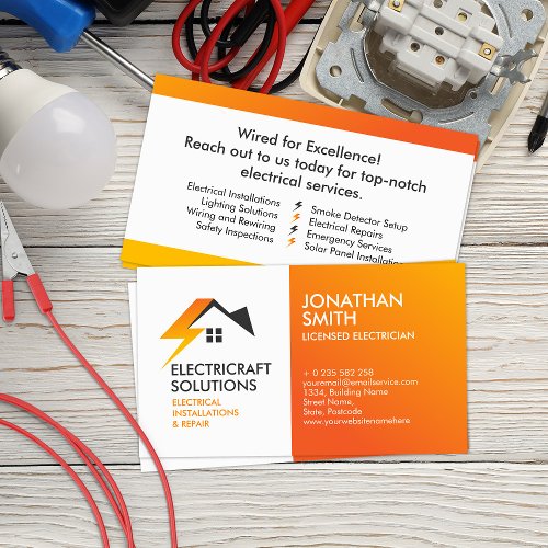 Professional Electrical Contractor _ Electrician Business Card