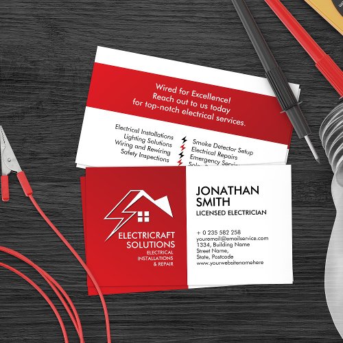 Professional Electrical Contractor _ Electrician Business Card