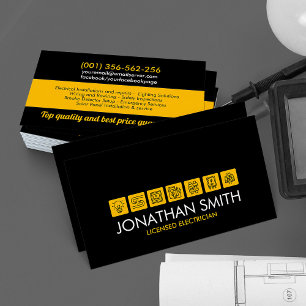 Professional Electrical Contractor - Electrician Business Card