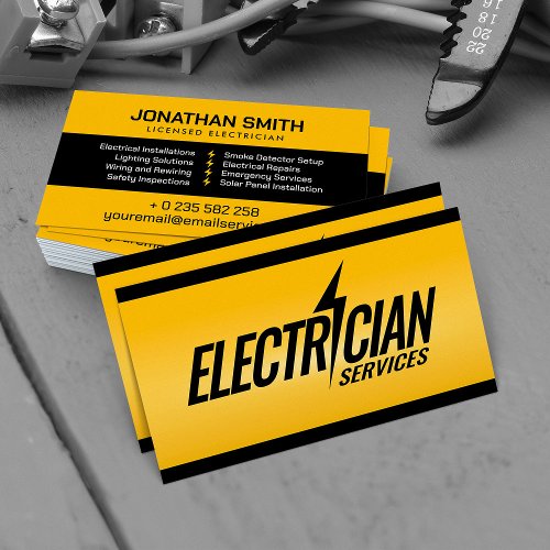 Professional Electrical Contractor _ Electrician Business Card