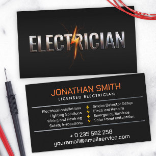 Professional Electrical Contractor - Electrician Business Card