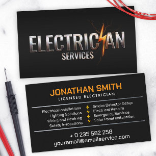 Professional Electrical Contractor - Electrician Business Card