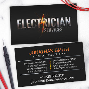 Professional Electrical Contractor - Electrician Business Card