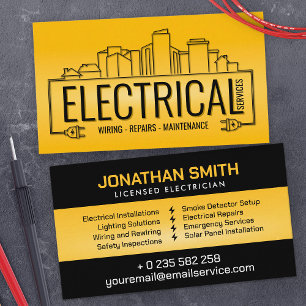 Professional Electrical Contractor - Electrician Business Card