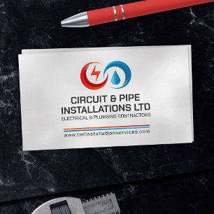 Professional Electrical & Plumbing Contractor  Business Card