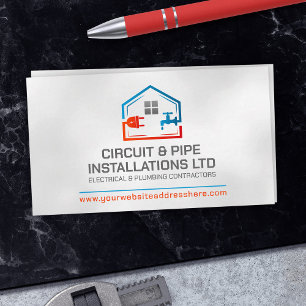 Professional Electrical & Plumbing Contractor  Business Card