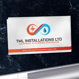 Professional Electrical & Plumbing Contractor  Business Card