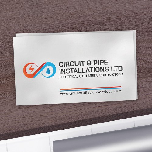 Professional Electrical &amp; Plumbing Contractor  Business Card