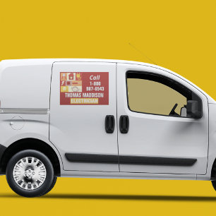 Professional Electrician Iconic Business Car Magnet