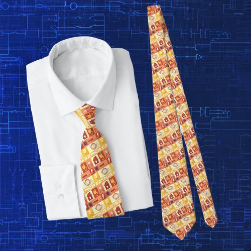 Professional Electrician Iconic Small Designed Neck Tie