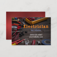 Professional Electrician Tools Maintenance Business Card