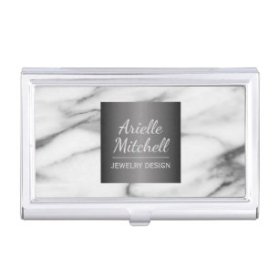 Professional Elegant Alabaster Marble Pattern Business Card Case