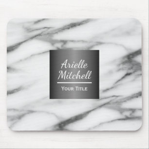 Professional Elegant Alabaster Marble Pattern Mouse Pad