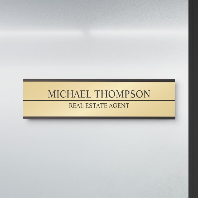 Professional Elegant Black and Gold Door Sign (Creator Uploaded)