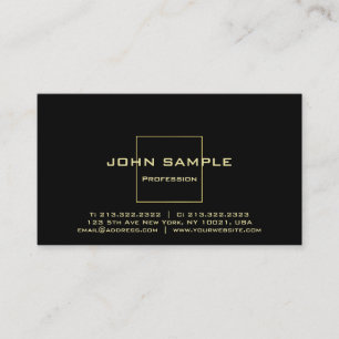 Professional Elegant Black and Gold Gloss Modern Business Card