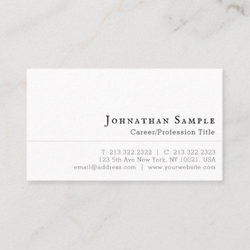 Professional Elegant Black and White Business Card