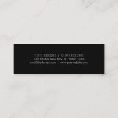 Professional Elegant Black and White Mini Business Card (Back)